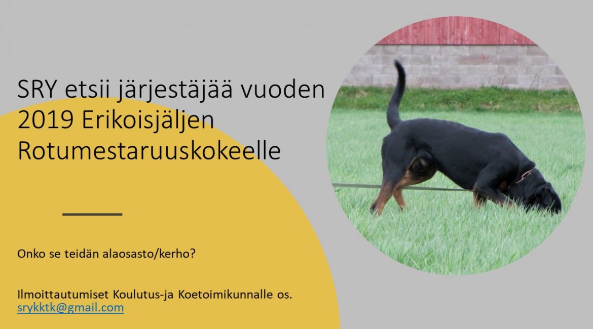Haetaan järjestäjää FH-rotumestaruuskokeelle 2019