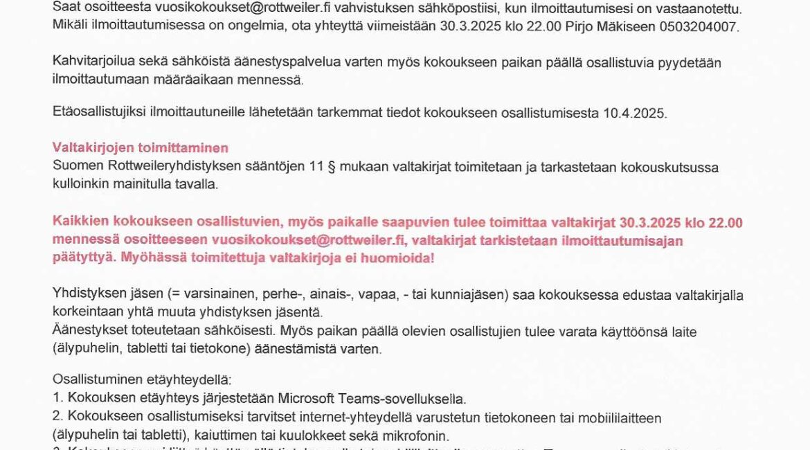 KEVÄTKOKOUS 13.4.2025
